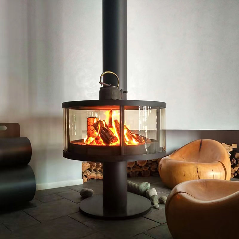 S-765 hanging fireplace  suspends stove Custom fireplace